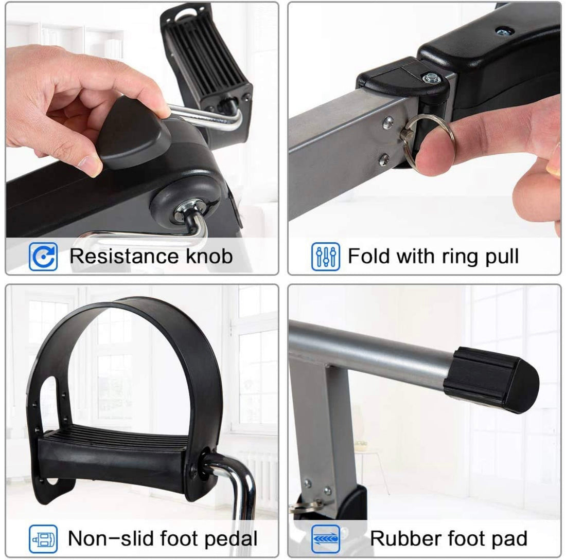 Mini Pedal Exerciser – Foldable Arm & Leg Workout Cycle
